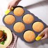 Non-stick Hamburger Bun Mold Heat Resistant Bread Loaf Pan Reusable Oven Baking Plate  Kitchen Use