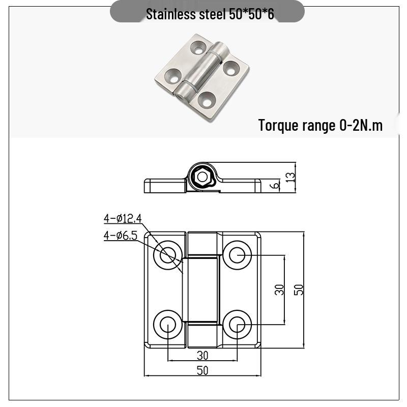 Stainless Steel Adjustable Torque Damping Hinge with Positioning Stop