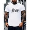 Casual Short-Sleeve T-Shirt for Men with Design, Perfect for Summer, Plus Size
