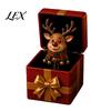 Unique Christmas Gift for Adults Magic Pop-Up Box, Cute Reindeer Santa Claus Gingerbread Prank Funny Birthday Men Women Reusable Spring-Loaded