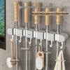 Broom & Mop Wall Mount Hook - No Drilling, Bathroom & Kitchen Storage Clip.