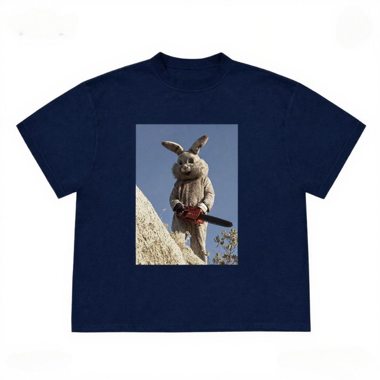 

Silent Hill Rabbit T Shirt Graphic Print Autumn Pure Cotton Men s T-shirt Short Sleeve Street Fashion Trend Clothing 4XL