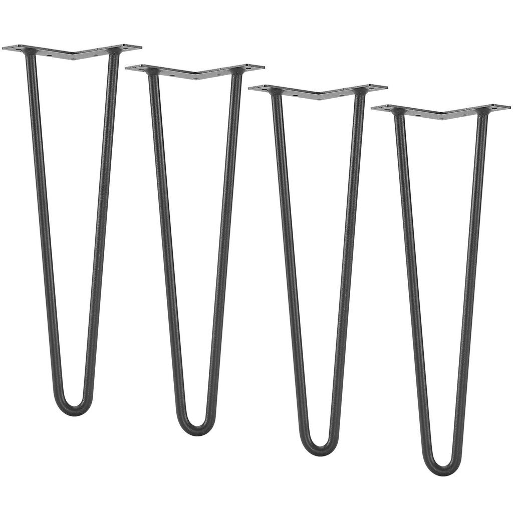 VEVOR 406.4MM Hairpin Furniture Legs, Metal Home DIY Projects for Nightstand, Coffee Table, Desk, 226.8KG Load Capacity with Rubber Floor Protectors