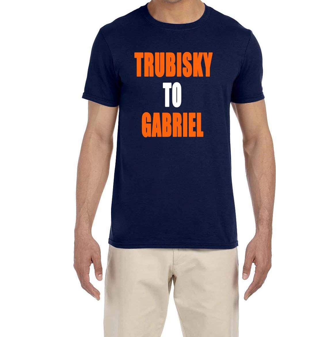 Chicago Bears Mitchell Trubisky To Taylor Gabriel T-Shirt XXXXL