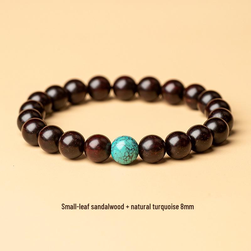 Unisex Sandalwood & Hetian Jade Bracelet with High-Density Wenge Wood & Golden Star Beads