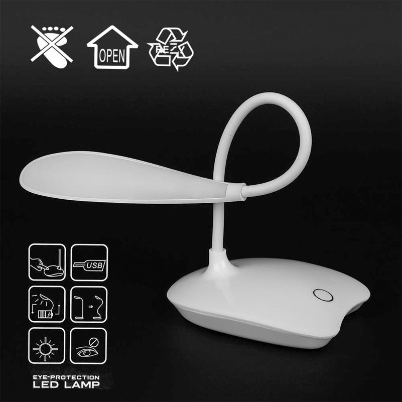 GZDL 14 LEDs Desk Lamps USB Charging Reading Light Touch 3 Mode Flexible Table Lamp with Clip