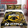 3pcs Duvet Cover Set (1*Duvet Cover + 2*Pillowcase, Without Core), Custom Name AEK Athens FC Pattern Bedding Set, Home Bedroom Decor Gift