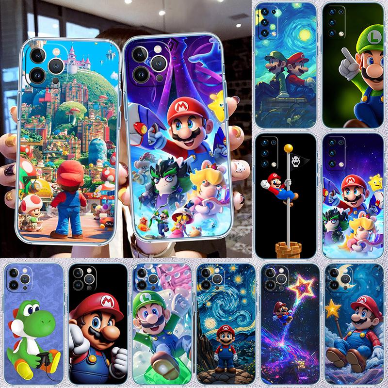M-Marios Transparent Phone Case for Motorola Moto Edge 20 30 40 50 S30 Fusion Ultra Pro Neo Lite + G200 G23