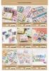 60 Rolls of Japanese Paper Notebook Set - Fresh Checkered Salt Series for Beginners, DIY Material & Notebook Tape
