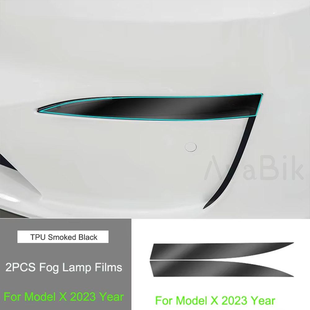TPU Blackened Headlight Taillight Foglight Protective Film for Tesla Model X  For Model S 2024 Black Color Changing Films