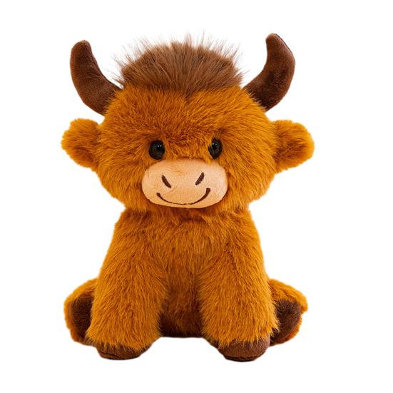 2026 Graduation Highland Cow Plush Toy with Cap Gown Soft Stuffed Animal Graduation Keepsake Toy for Preschool High School College Grads C