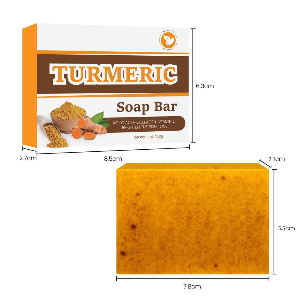 TK-Style Turmeric, Lemon, Kojic Acid & Ginger Handmade Cold Process Soap for Bath & Face