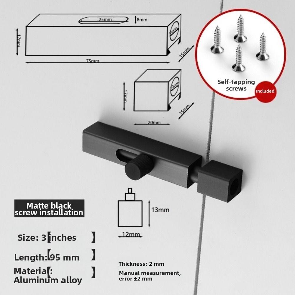 Aluminum Zinc Zinc Alloy Door Buckle Hasp Anti-theft Door Lock Buckle Protable Door Bolts Catch Lock  Cabinet