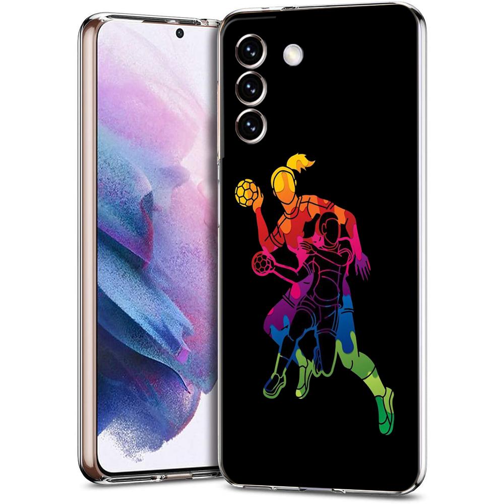 

Phone Case For Samsung Galaxy S24 Ultra S23 FE S22 S20 S21 5G S10 S9 Plus S10E S8 Soft Silicone Clear Handball Sport Cover S22 Plus 5G