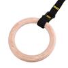 Anelli da Ginnastica Regolabili a Doppio Strato con Cinghie Numerate Anelli in Legno per Trazioni per Palestra Domestica Anello in Legno da 32 mm + Giallo da 38 mm
