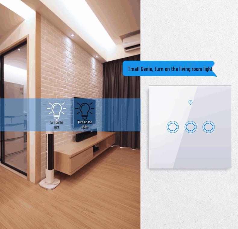 Smart WiFi Touch Remote Control Switch - 1/2/3 Way, Timer & Alexa Voice Compatible