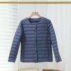 2024 Women's Lightweight Slim Fit Down Jacket: Short Style Autumn/Winter Korean Fashion, Plus Size, Round Neck, Thin Inner Layer