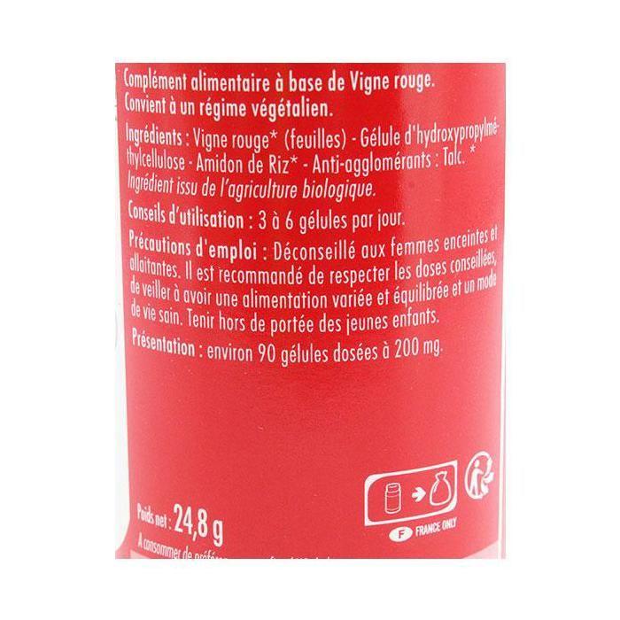 Superdiet Vigne Rouge Bio 90 gélules