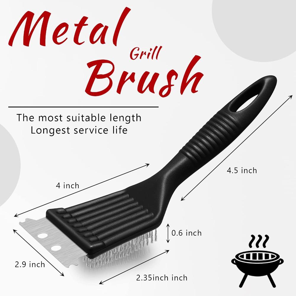 Outdoor Grill Brush and Scraper,Barbecue Grill Cleaning Brush Stainless Steel Wire Grill Brush BBQ Cleaner Accessories