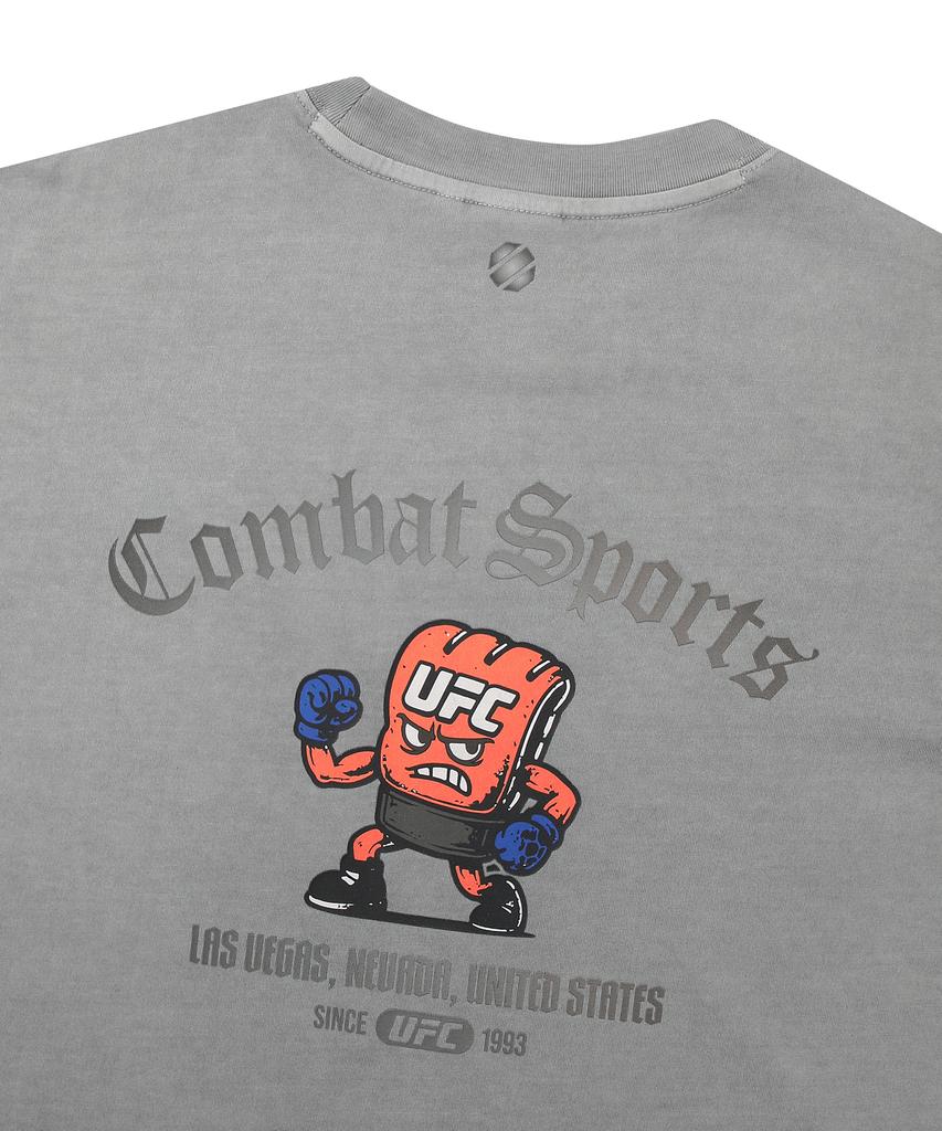 UFC SPORT Ufc Globe Boy Oversized Long Sleeve T-Shirt Gray U2Lsx1303Gr