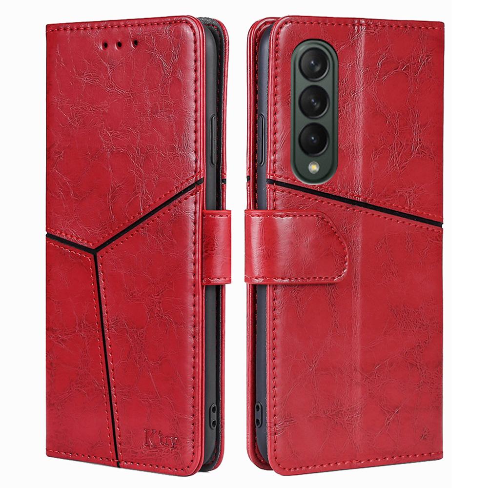 Geometric Flip Wallet Case For Moto G50 G8 P40 G Power Lite 2021 Edge 20 Lite G30 G10 G20 G50 G71 Cover Retro Leather Holster Card Slot Phone Bumper