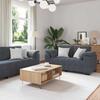VidaXL 3-piece Sofa Set with Cushions Dark Grey Velvet 3324668