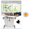 Les Trésors De Lily [R5014] - Black 'Bird Cage' Window Stickers - 40x30 Cm (2 Rooms)