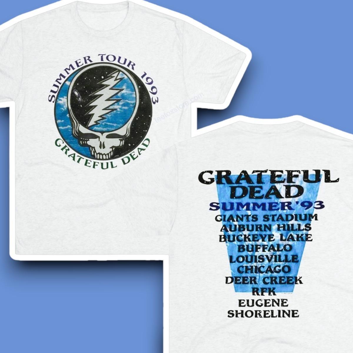 Grateful Dead Summer Tour 1993 Shirt All Size S-4XL Fan Gift S