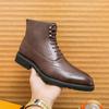 Fashion New Dress Chelsea Boots Men Shoes PU Brown Fashion Versatile Business Casual British Style Street Party Wear Classic Ankle Boots