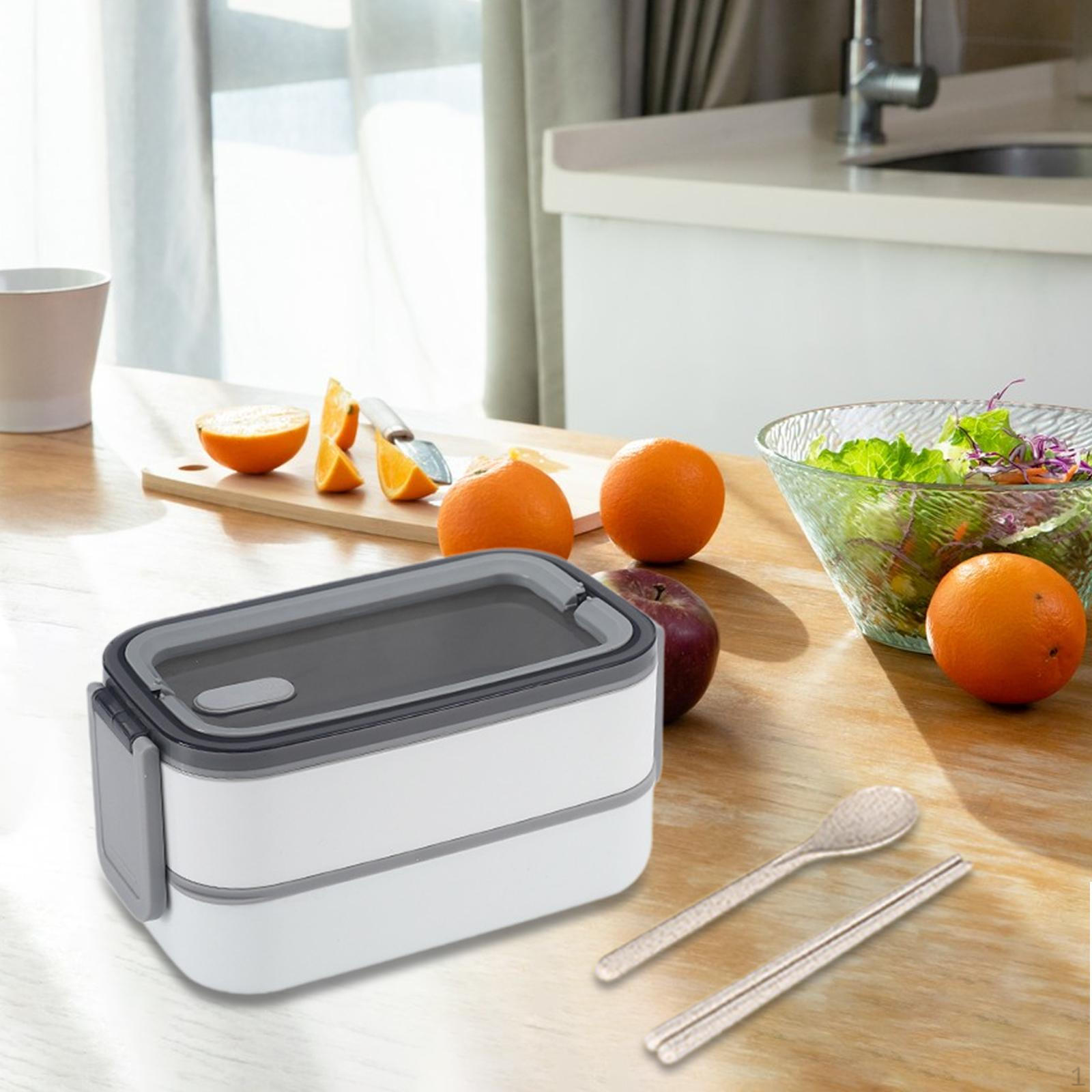 Герметичный ланч-бокс с крышками контейнер для еды для путешествий офисного работника кухни белый 1573₽