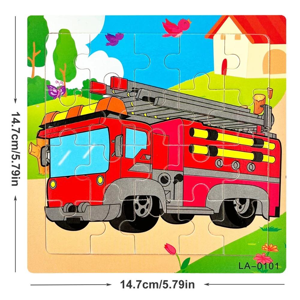 1ks 14,7cm/5,79in Drevené puzzle Dopravné vozidlo Morský živočích Štýl Puzzle Hra Vzdelávacia hračka pre deti