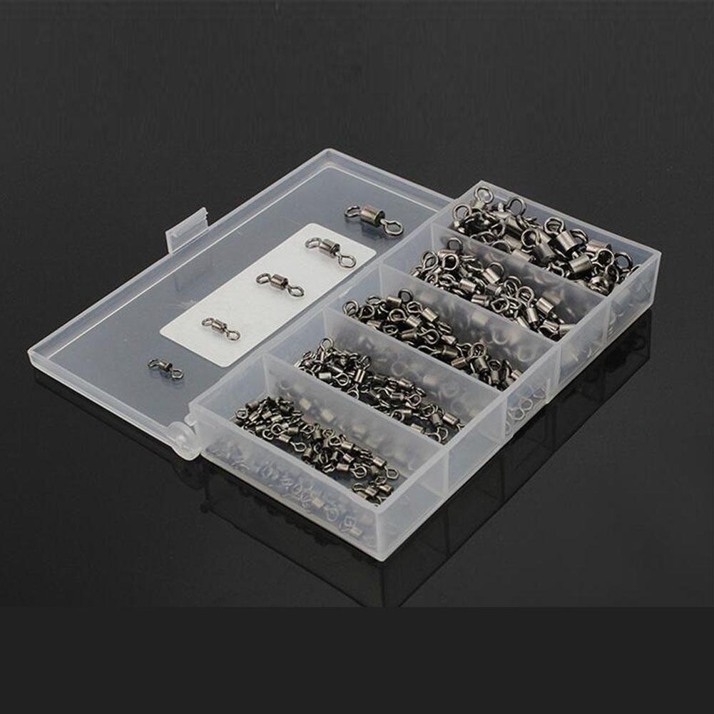 2501Pcs Anti-corrosion Wear Resistance 8 Shape Fishing Rolling Swivels Solid Ring Fishing Tackle