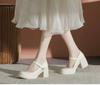 Hot Sale Shallow Mary Jane Shoes 2024 Brand Women's Shoes Buckle Strap Women's High Heels Fashion Round Toe Dress Pumps Women