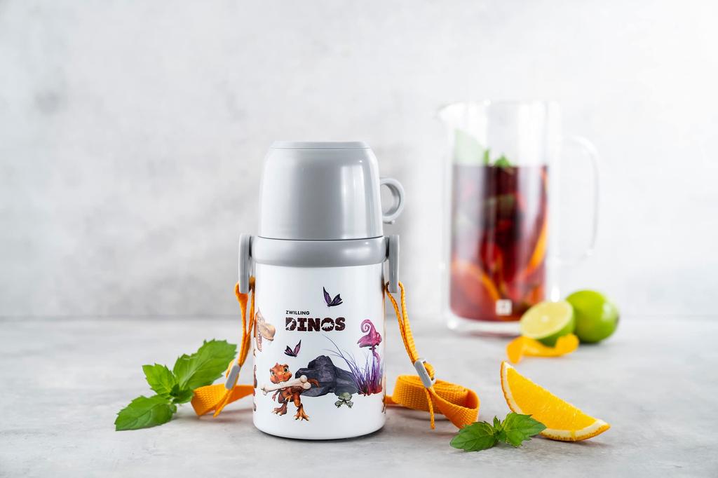 ZWILLING "Dinos Thermos Bottle with Cup" Water Bottle/Mug, Officially Sold in Japan, ZWILLING Dinos 39500-530