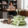 Katzen Interaktives Spielzeug 3-stöckiger Drehturm mit Bällen Selbstspiel Katzenspielzeug Indoor-Spiele zur Bereicherung und Stimulation von Kätzchen