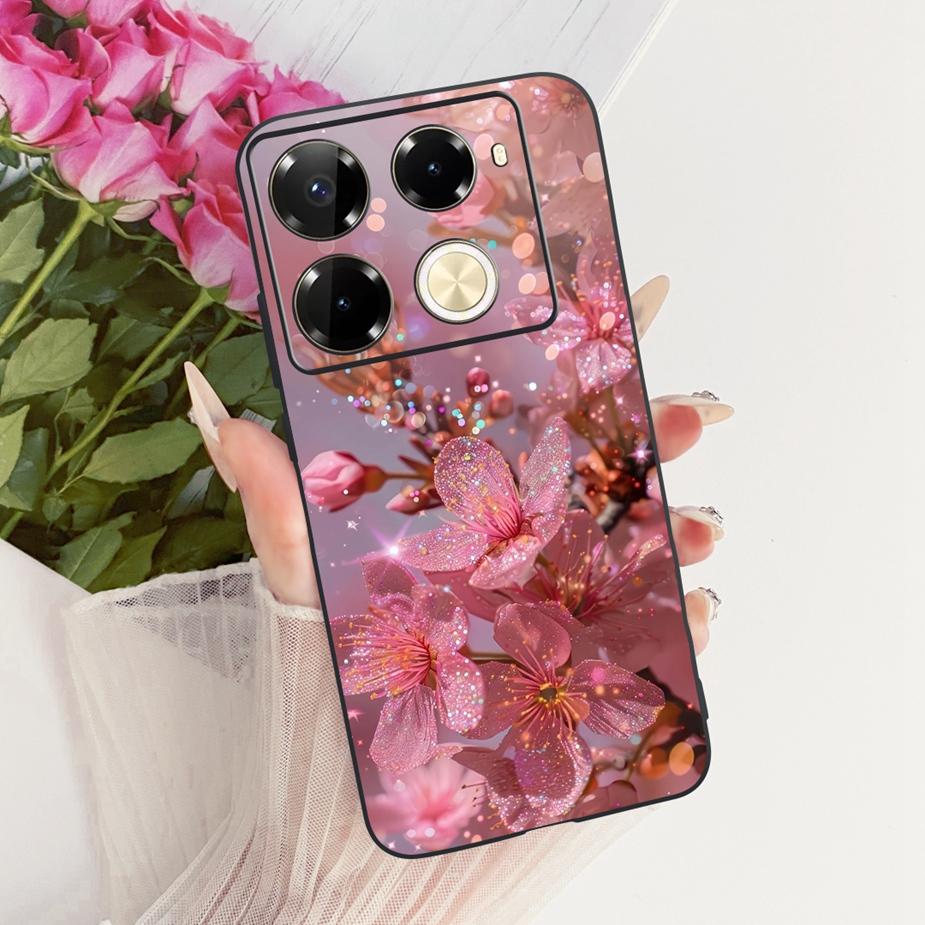 Für Infinix Note 40 40X 5G Hülle X6852 Neue Schmetterlingsbemalte Abdeckung Weiche Silikonhülle Für Infinix Note 40 Pro Plus Note40 X Hülle
