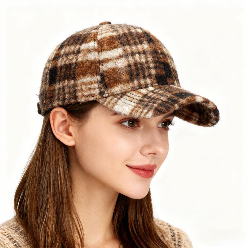 Print Baseball Hats Sunshade Retro Warm Autumn and Winter Unisex Peaked Caps Versatile Hardtop Fashion Casual