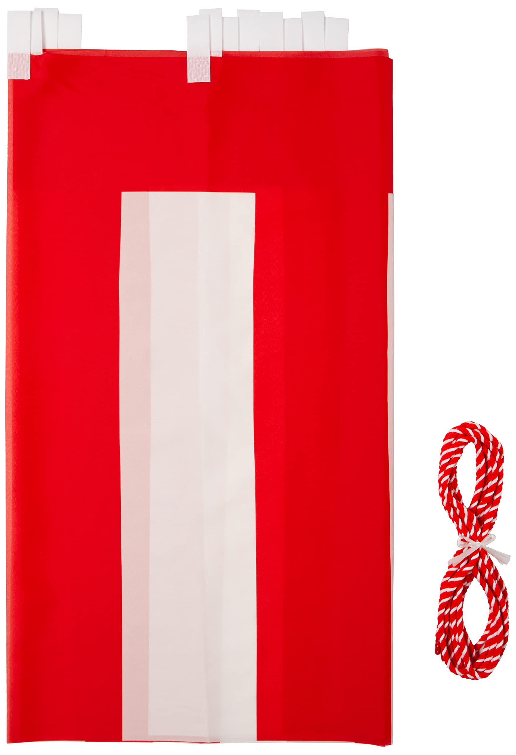 

Itami Art Red and White Banner, 90cm (height) x 360cm (length) (2 sections), Tetron Pongee, with Red and White Strings, KH003-02IN