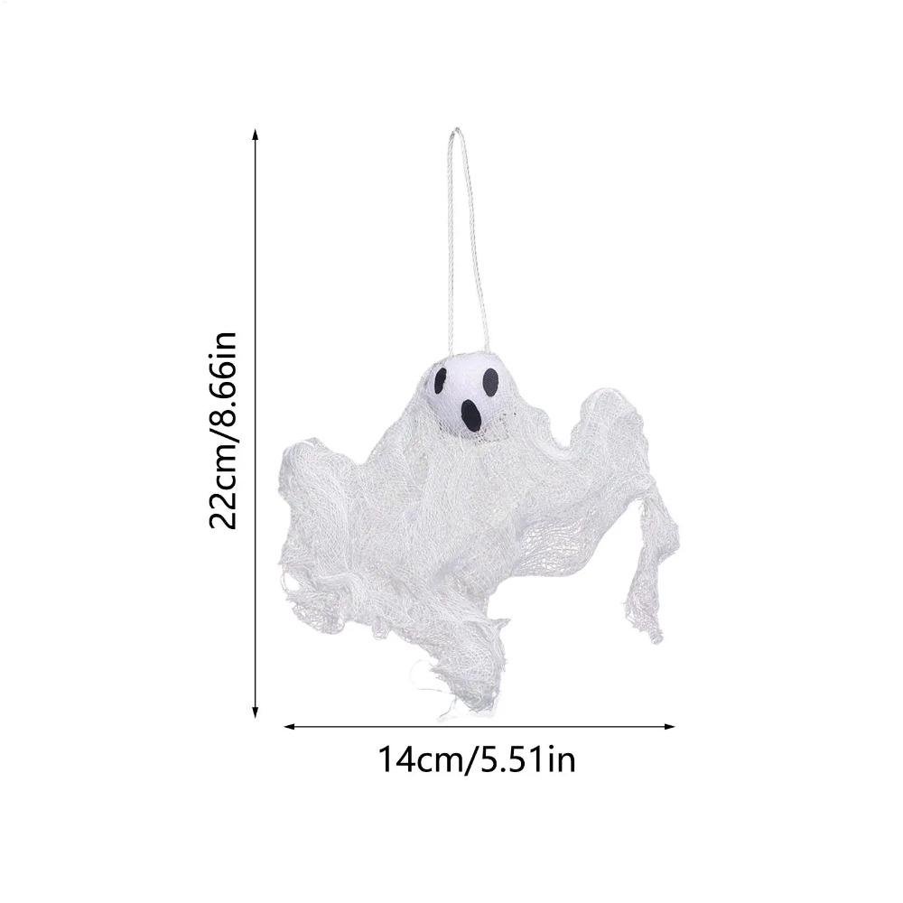 6pcs Spooky Props White Ghost Pendant Trick or Treat Ghost Hanging Ornament  Halloween Festival