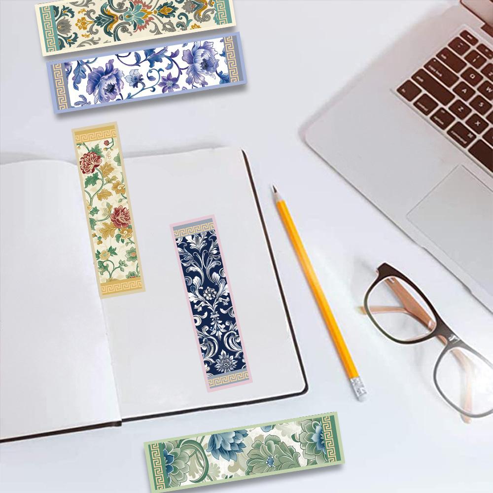 30PCS Pattern Design Reading Bookmarks Paper Reading Laptop Promotional Luggage Harajuku DIY Living Gifts Paper Room Decoration