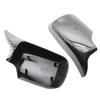 Rearview Mirror Cover Cap Carbon Fiber / Black For BMW E46 E39 4door 325i 330i 525i 530i 540i 1998 1999 2000 2001 2002-2005