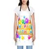 oFloral Happy Birthday with Balloons Apron Unisex Adjustable Bib Apron Cooking Kitchen Chef Women Men Aprons for Home Kitchen, Restaurant,Coffee