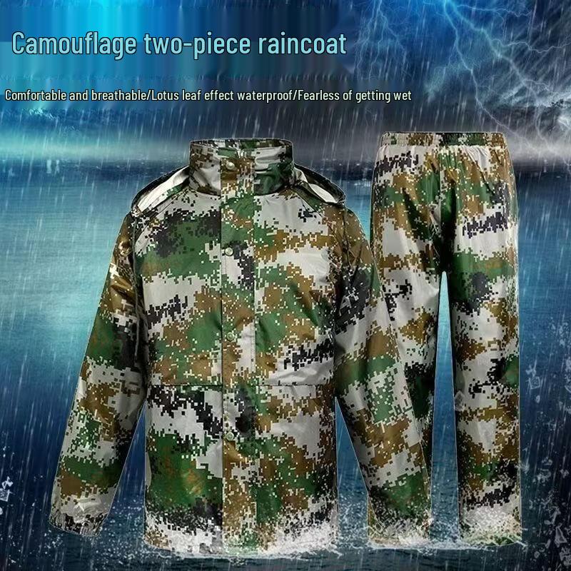 Heavy-Duty Camouflage Oxford Rain Suit