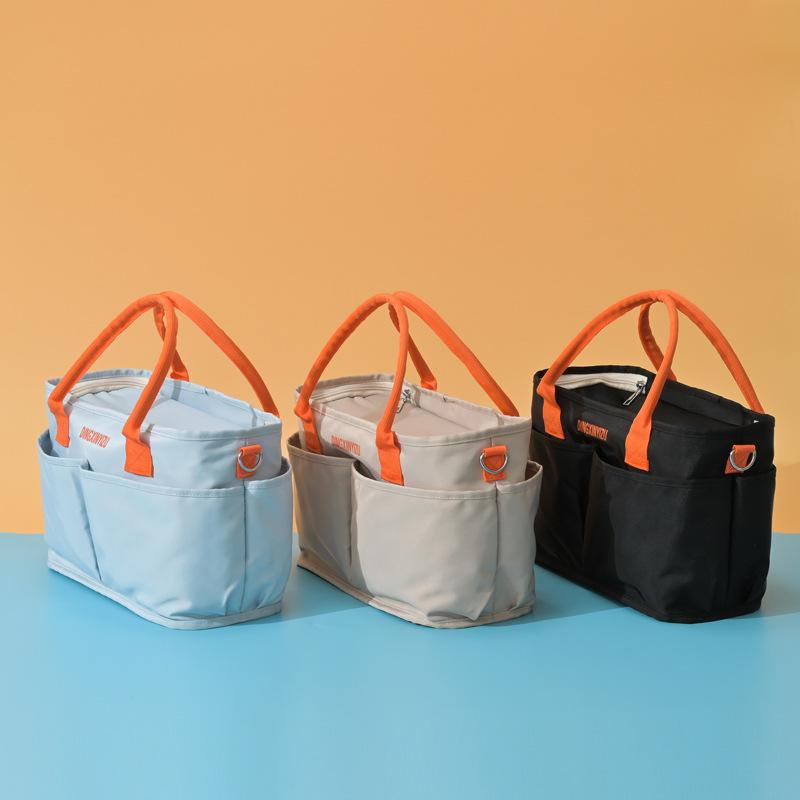 Mode Nylon Tragetasche Damen Schultertaschen Reißverschluss Mama Umhängetaschen Groß Weiß Einkaufstaschen Geldbörsen
