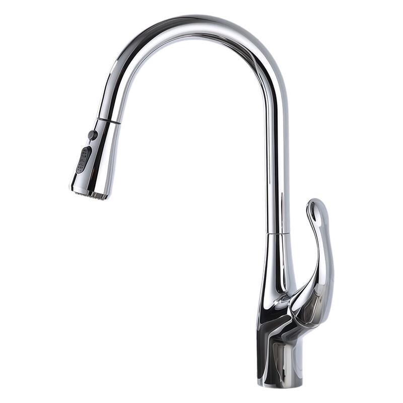 OEING Black Pull-Out Kitchen Faucet