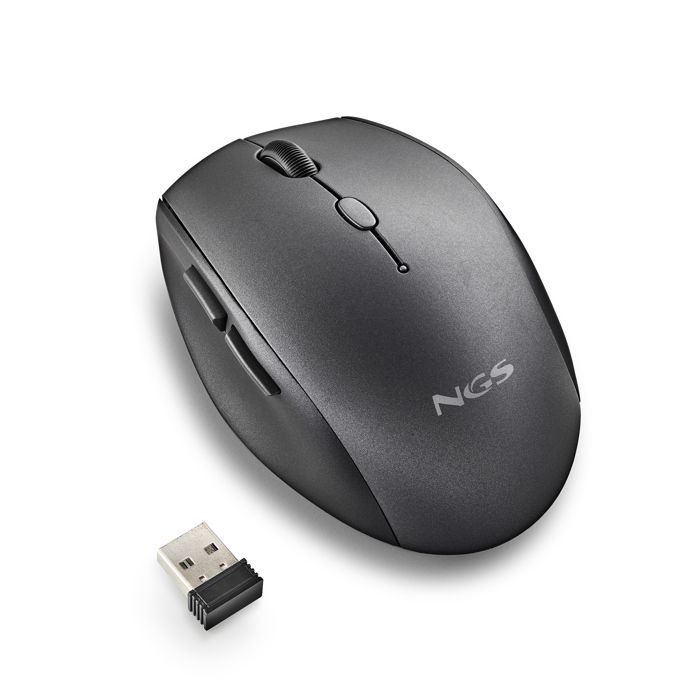 Souris Ergonomique - NGS - BEE BLACK - Sans Fil - Boutons Silencieux - DPI Réglable 800/1200/1600
