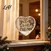 Festive Porch Hanging Ornaments Heart Shaped Christmas Ornaments Crystal Santa Winter Scene Ornament Transparent Clear Plastic for Tree Xmas Pendant