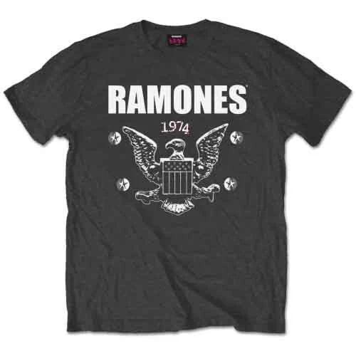 The Ramones Men s 1974 Eagle T-Shirt Grey M