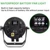 12x18w Battery Light 6in1 Battery LED Flat Par Wireless DMX Remote Control Lights For Outdoors Home Party Disco Wedding Show