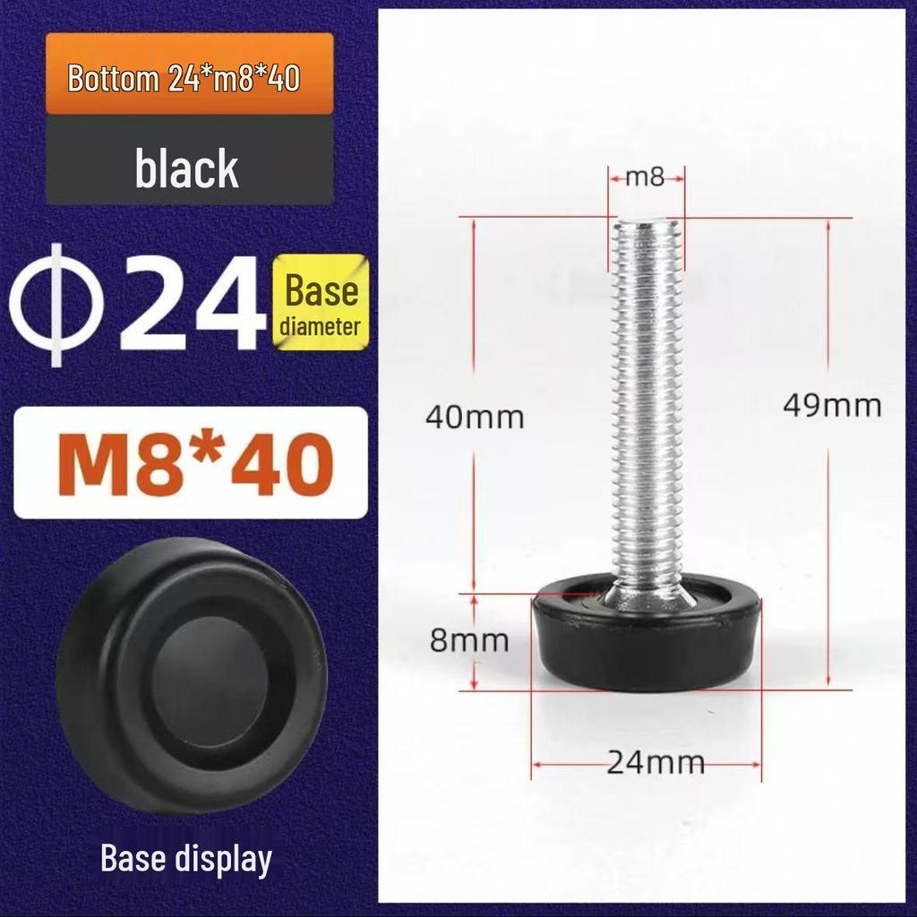 Adjustable Furniture Heightening Foot Pad (M6/M8/M10) – Screw Base for Shelves